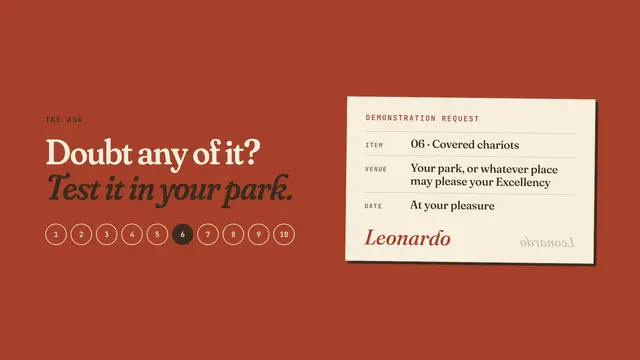 Leonardo da Vinci deck, slide 8: Doubt any of it? Test it in your park.