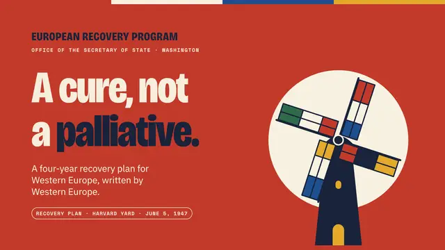 The Marshall Plan deck, slide 1: A cure, not a palliative.